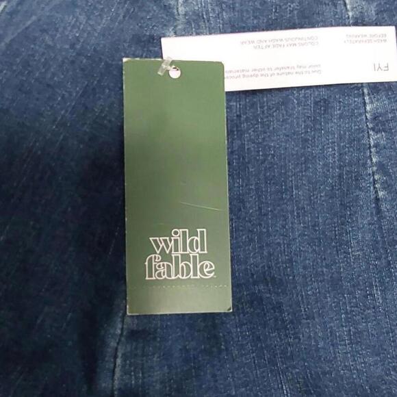 Women's Notch Front Seamed Denim Mini Skirt | Wild Fable | 14 - Picture 8 of 10